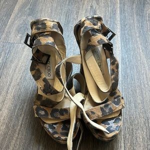 Jimmy Choo Leopard Wedges